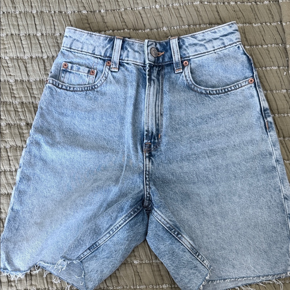 H&M Classic Blue Denim Bermuda Shorts